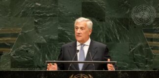 Antonio Tajani interviene all’Assemblea Generale delle Nazioni Unite © UN Photo