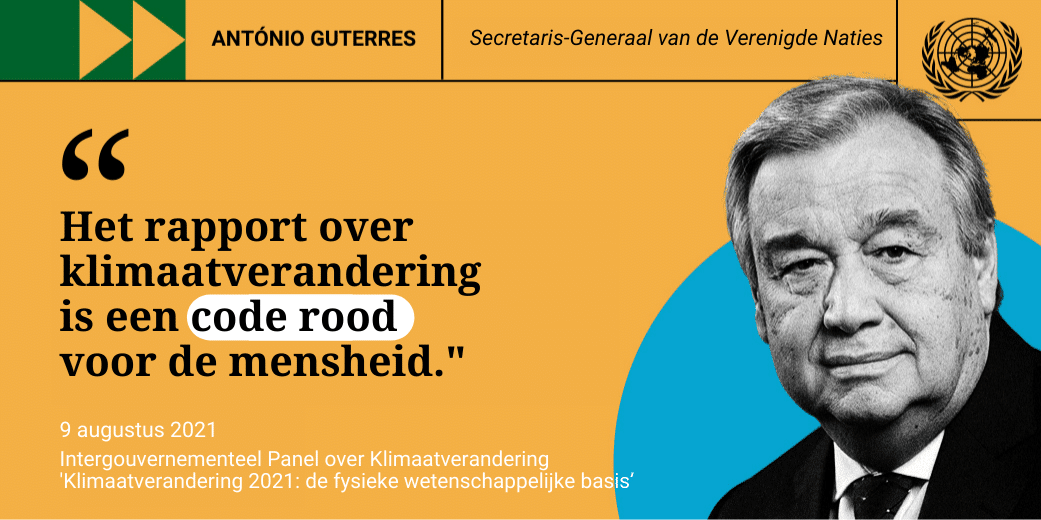 "Het rapport over klimaatverandering is een code rood voor de mensheid"