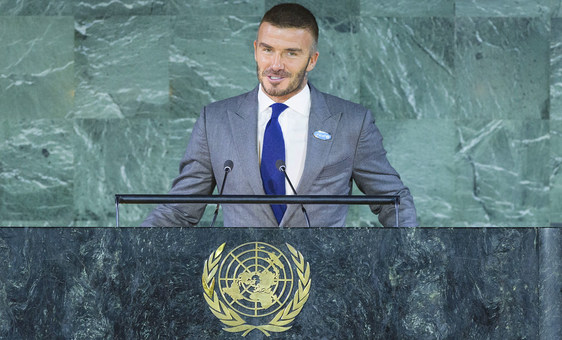 Ex-capitão da seleção inglesa de futebol, David Beckham participou no evento de alto nível.