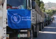 En lastbil med WFPs logo