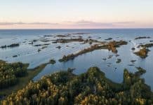En skärgårdsvy ovanifrån