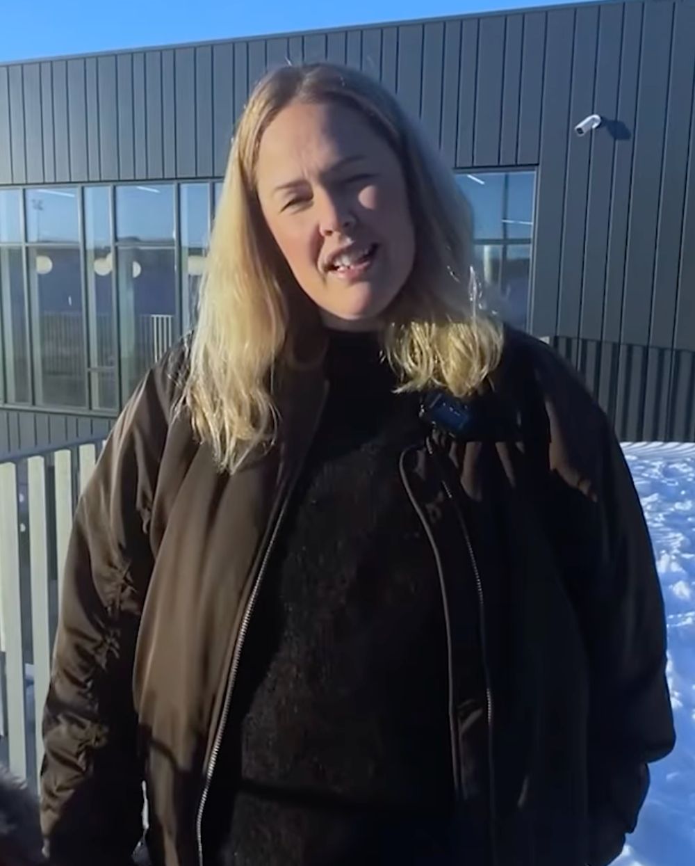 En kvinna i närbild